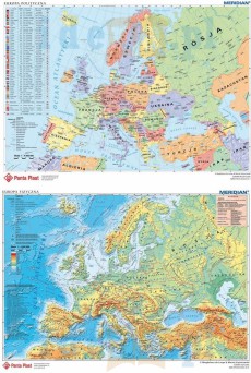 Podkład dwustronny z mapą Europy