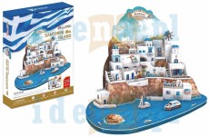 Puzzle 3D Wyspa Santorini XXL